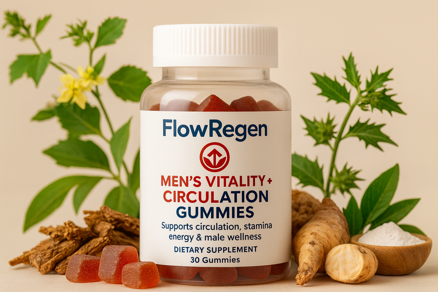 Men's Vitality + Circulation Gummies: Transform Your Energy, Strength And Vitality While Supporting Healthy Circulation